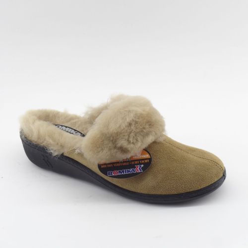 WESTLAND/ROMIKA PANTOFFEL NATUUR